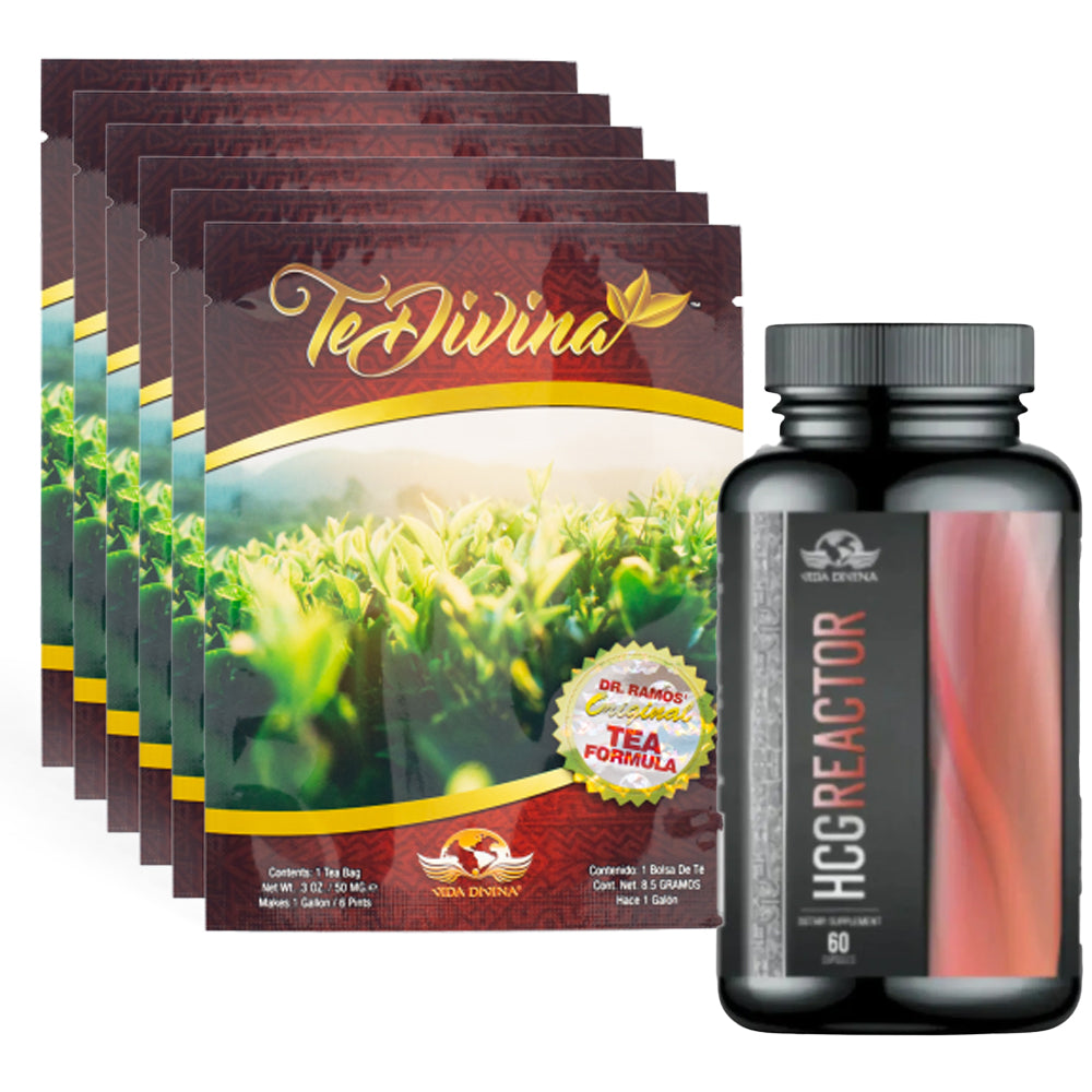 Combo Vida Divina – Té de hierbas Té Divina y cápsulas de reactor HCG
